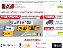 Tablet Screenshot of matriculaspersonalizadas.com